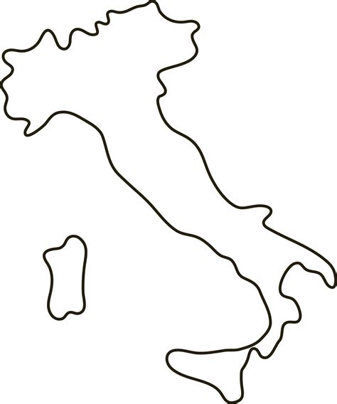 Map Of Italy Simple Outline Map Vector Illustration 8656460 Vector Art