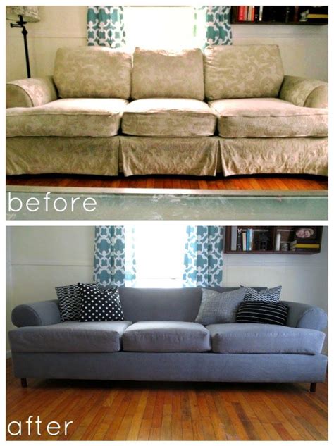 —leather is sold by the hide, as opposed to fabric, which is sold by the yard. DIY Couch Reupholster With a Painter's Drop Cloth | Diy ...
