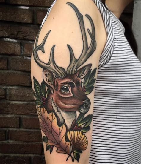 Traditional Deer Tattoo Drawing
