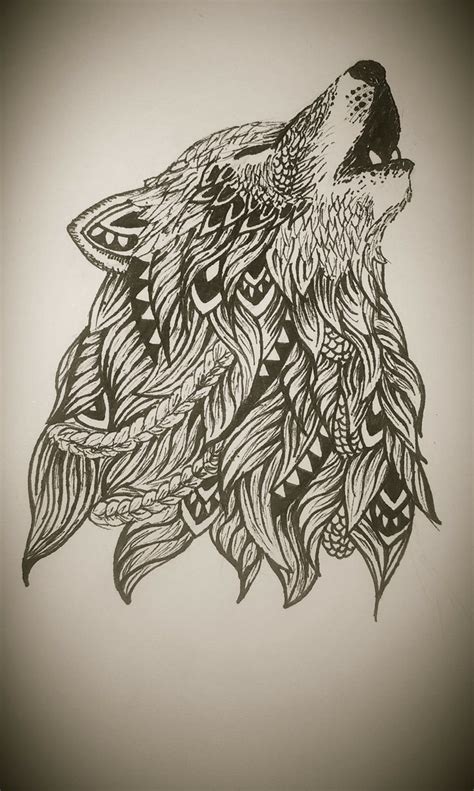 Zentangle Art Wolf Art Art