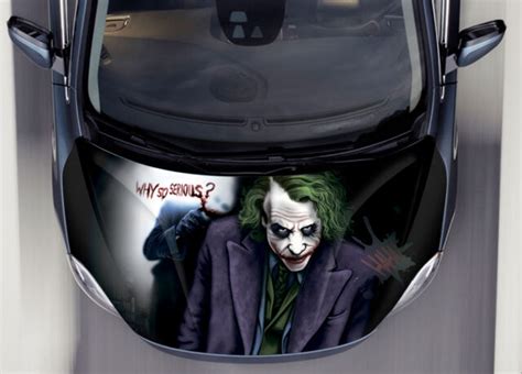 Car Hood Wrap Vinyl Decal Full Color Graphics Batman And Joker Sticker Ebay