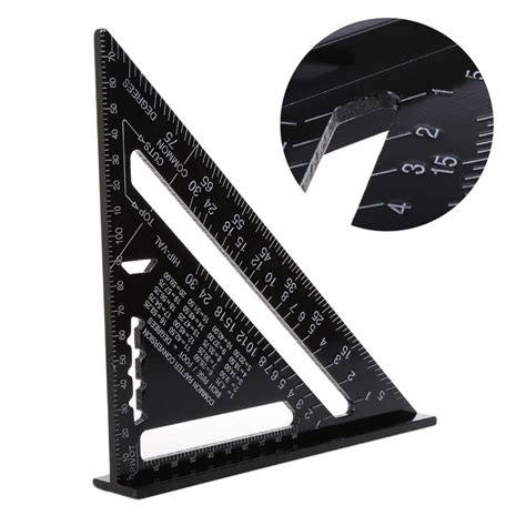 Gauges Gauges Triangle Ruler 7inch Aluminum Alloy Angle Protractor