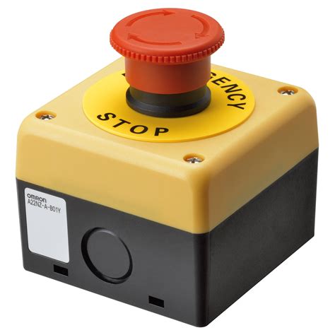 A22ne M P102 N B Omron A22ne Series Red Emergency Stop Push Button