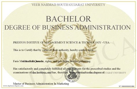 Certificate Business Administration Certificates Templates Free
