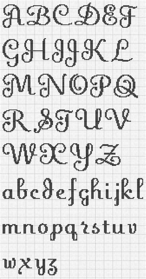 Ponto Em Cruz Letras Maiúsculas E Minúsculas Alfabeto Com Gráficos