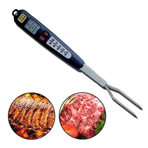 Bbq Thermometer Fork Ezykoo Stainless Steel Barbecue Gill Fork Digital