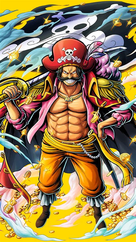 Gol D Roger Gold Anime Yellow Pirate Gold Roger One Piece Hd