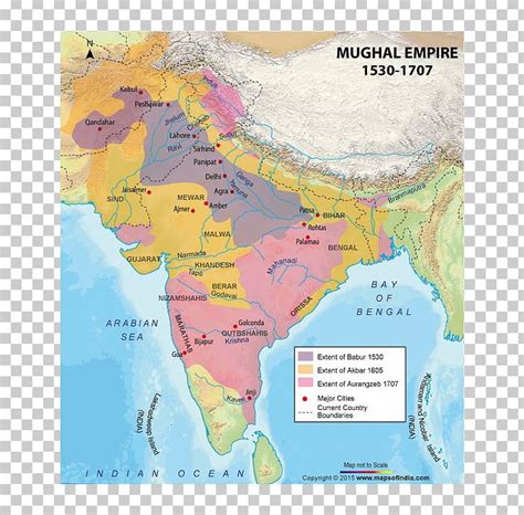 Mughal India Map