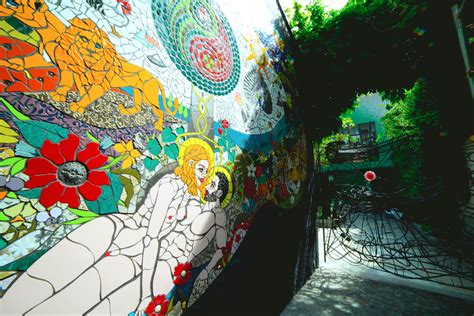 The ‘garden Of Eden Mosaic By Orodè Deoro In Milan Italy July 2014