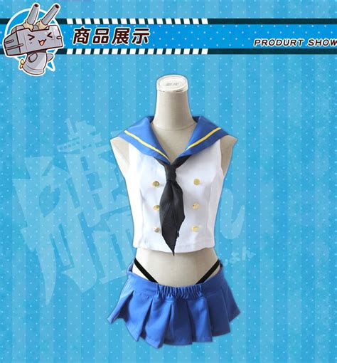 Anime Kantai Collection Shimakaze Uniforms Cosplay Costume Free Shipping In Anime Costumes From