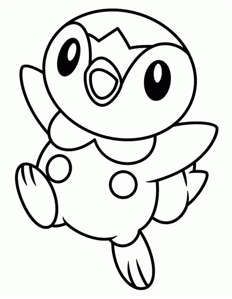 Piplup Coloring Page Coloring Home