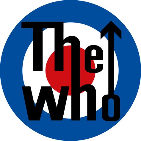 The Who Logo With An Arrow Pointing Up To Its Right And Left Side
