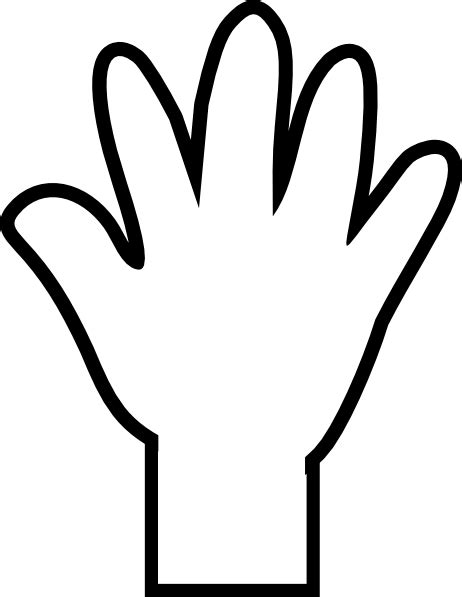 Hand Outline Template Printable Clipart Best