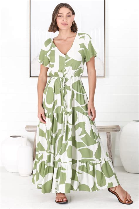 Shop New Kassidy Azira Maxi Dress Kiwi