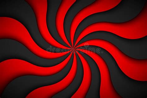 Decorative Modern Red Spiral Background Swirling Radial Pattern Stock