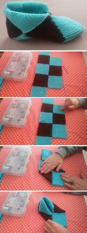 Distribute the stitches onto three of the four needles. Simple Step by Step Slippers Tutorial - Crochet & more | Knitted slippers pattern, Crochet ...