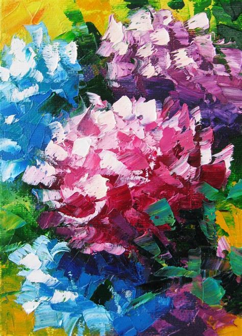 Palette Knife Decor Floral Art Oil Flower Painting On Canvas T