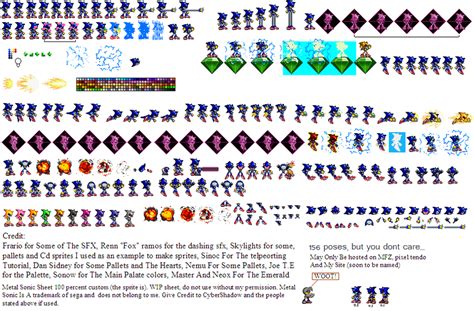 Metal Sonic Sprites By Thebearbie On Deviantart