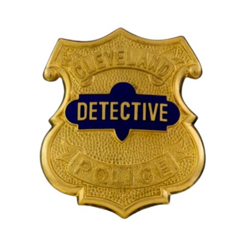 Cleveland Police Detective Badge Hero Outdoors