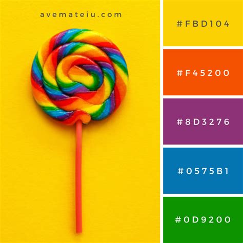 Multi Colored Lollipop Color Palette 277 Color Combination Color