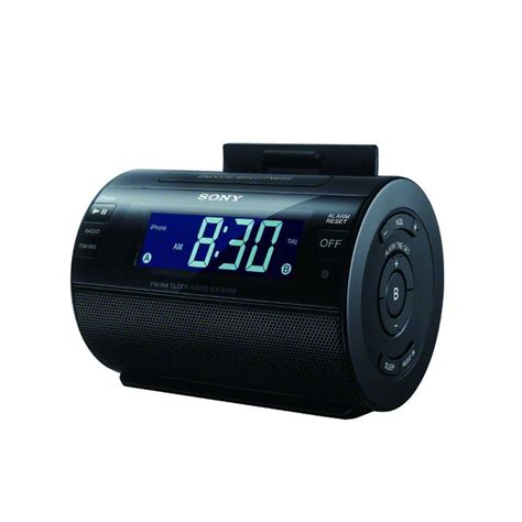 Sony Icf C11ipb Black Amfm Portable Alarm Clock Radio With Ipodiphone