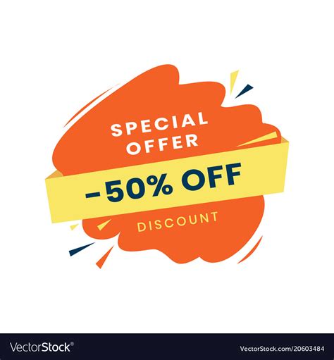 Special Offer Sign Discount Logo Isolated Vector Image