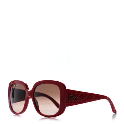 christian dior resin cannage dior lady 1 sunglasses red 804087 fashionphile