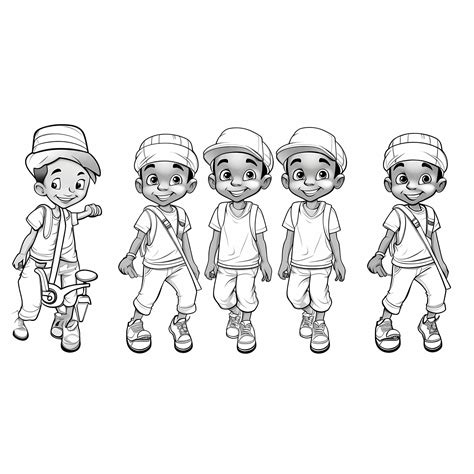 Premium Photo | Bold and beautiful thick line coloring sheets for