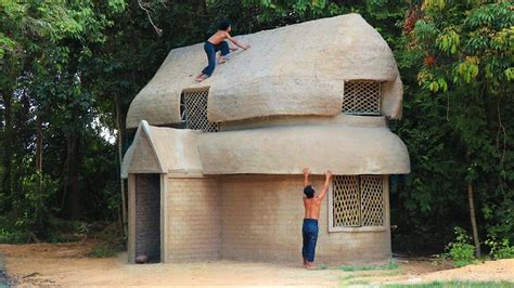 How To Build Amazing Modern Bamboo Mud House With Two Story Bamboo