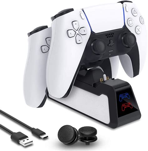 Ps5 Controller Charger With Thumb Sticks Auarte Ps5 Dualsense