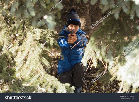 Boy Playing Toy Gun On Street Stock Photo 515508946 Shutterstock
