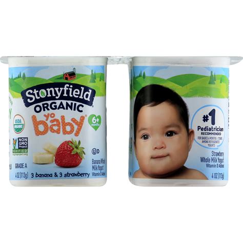 Stonyfield Organic Yo Baby Whole Milk Yogurt 4 Oz From Lunardis
