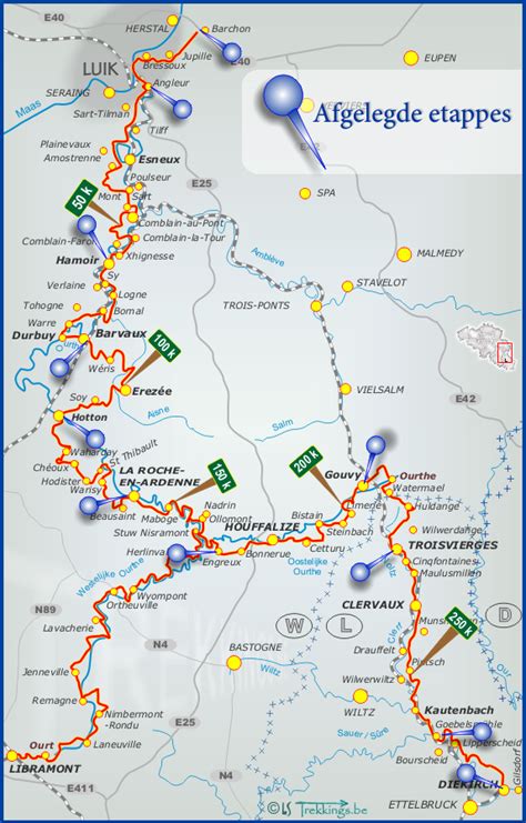 Volledig wandelverslag over de hele gr57 (vallée de l'ourthe) van luik (barchon) tot diekirch, 284 km. GR57 wandelen grande randonnée GR 57 alle etappes