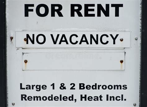 For Rent No Vacancy Sign Stock Photo Image Of Green 109613722