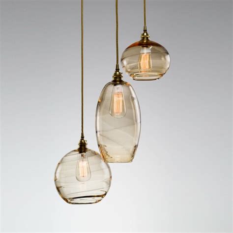 Hammerton 3 Light Pendant Hand Blown Glass Lighting Blown Glass Lighting Pendant Lighting