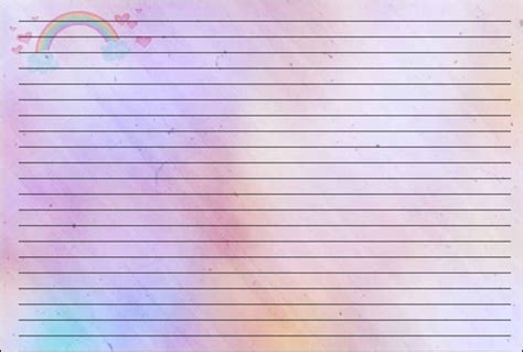 5 Best Images Of Rainbow Writing Paper Printable Rainbow