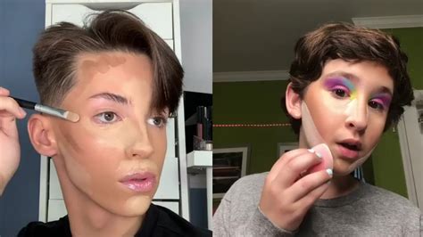 Amazing Boy Kids Makeup Tutorial 2020 Meninos Se Maquiando 🤩🍑