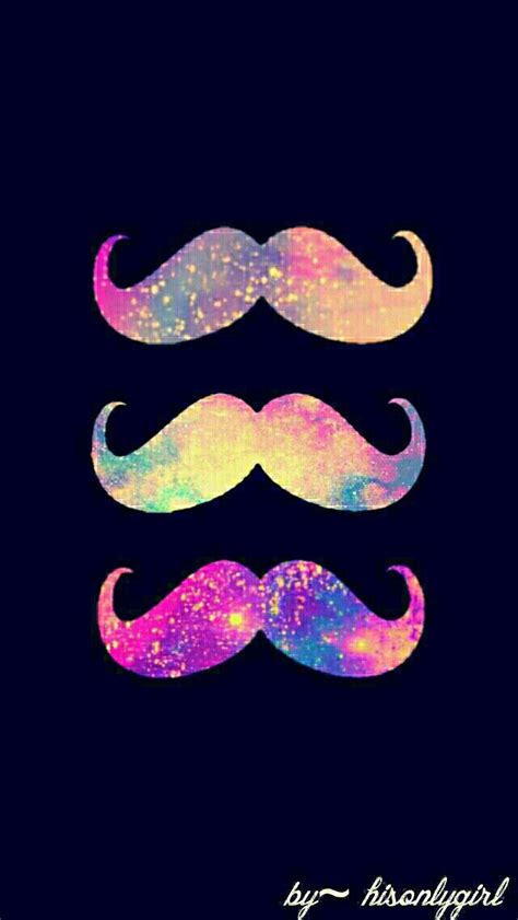 Colorful Moustache Galaxy Wallpaper I Created For The App Cocoppa