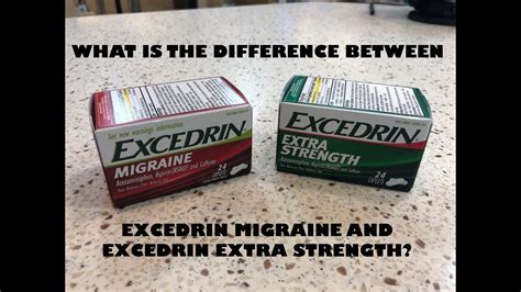 The Difference Between Excedrin Migraine And Excedrin Extra Strength Public Service Announcement