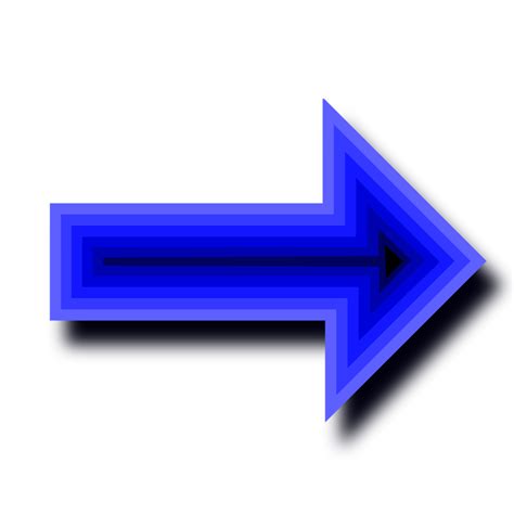 Public Domain Clip Art Image Illustration Of A Blue Right Arrow Id