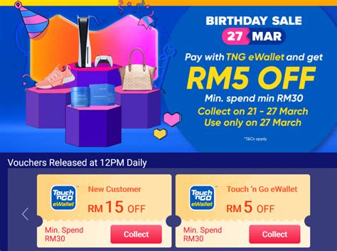 Lazada Birthday Sale Get Rm15 Off With Touch ‘n Go Ewallet April