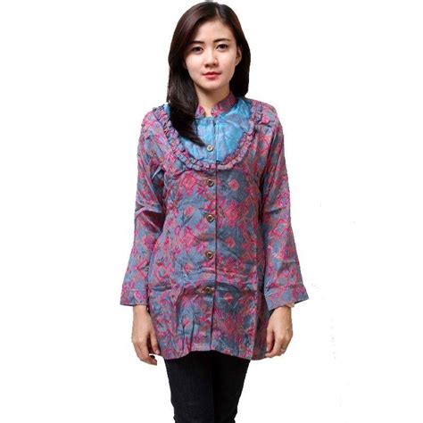 10 Model Baju Batik Kantor Wanita Terbaru Desain Kekinian Model Baju Batik Kantor