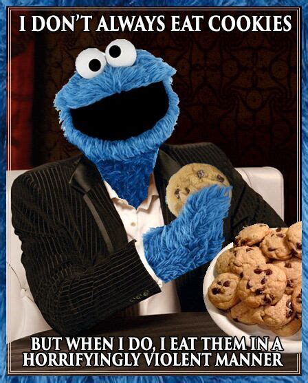 Trisha has a cookie party with her friends every christmas. Feeling Meme-Ish: Sesame Street, Cookie Monster Edition ...