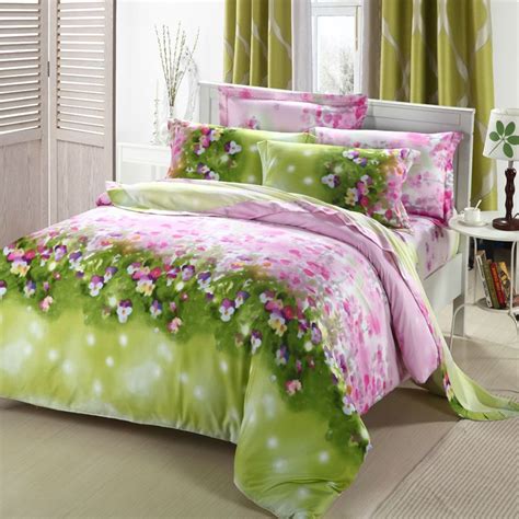 Yous Home Textilescotton Reactive Printed 4pcs Bedding Sets Including Duvet Coverbed Sheet And
