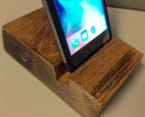 Iphone Stand Wood Reclaimed Oak By Standbydietz On Etsy