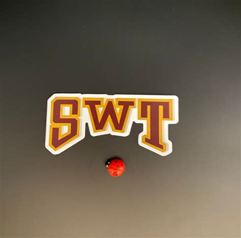 Southwest Texas State Universitymagnet Letter Logo Swt Etsy