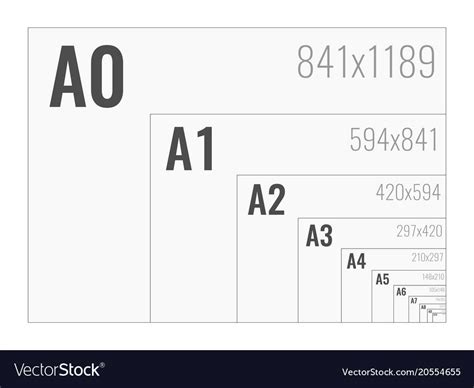 Standard Paper Sizes A Series From A0 To A10 Download A Free Preview Or High Quality Adobe