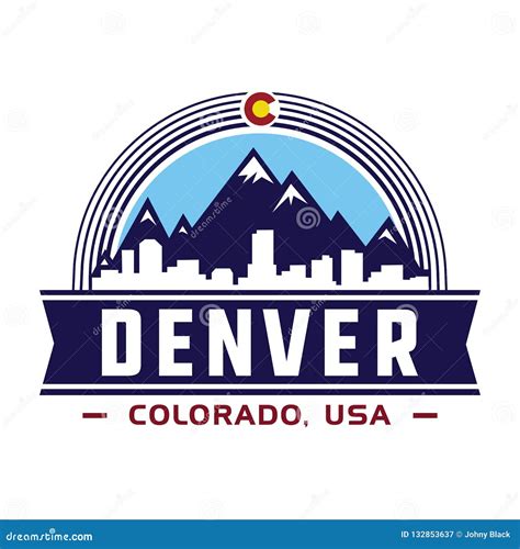 Denver Logoentwurf Vektor Und Illustration Vektor Abbildung