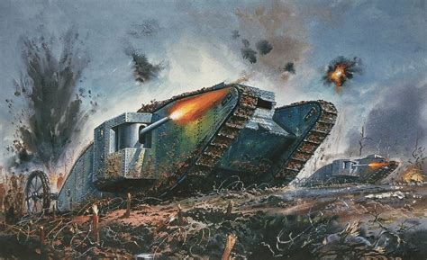 Wallpaper World War World War I Tank British Army Modern