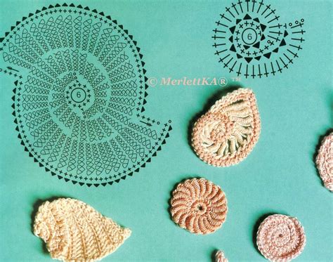 Crochet Sea Motifs Shells Starfish And Coral ⋆ Crochet Kingdom